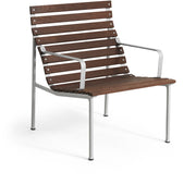 Traverse Poltrona in frassino oliato e alluminio 70x63x80cm - Hay