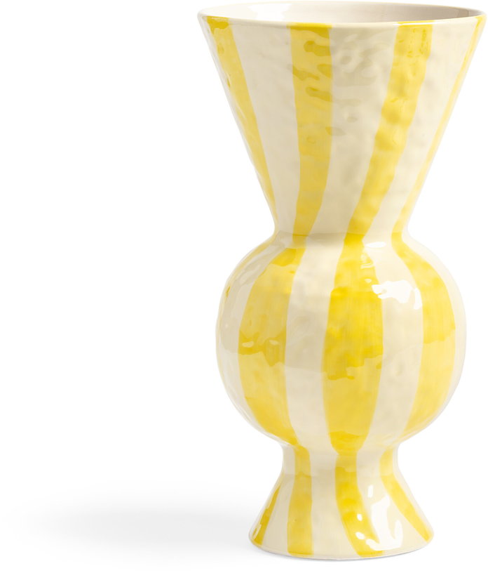 vase-en-gres-damier-jaune-16x29-5cm-rhombic-klevering-1