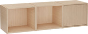 Ensemble  de 3 cubes en chêne naturel système A 128x36cm Brique - Woud — 376947.jpg