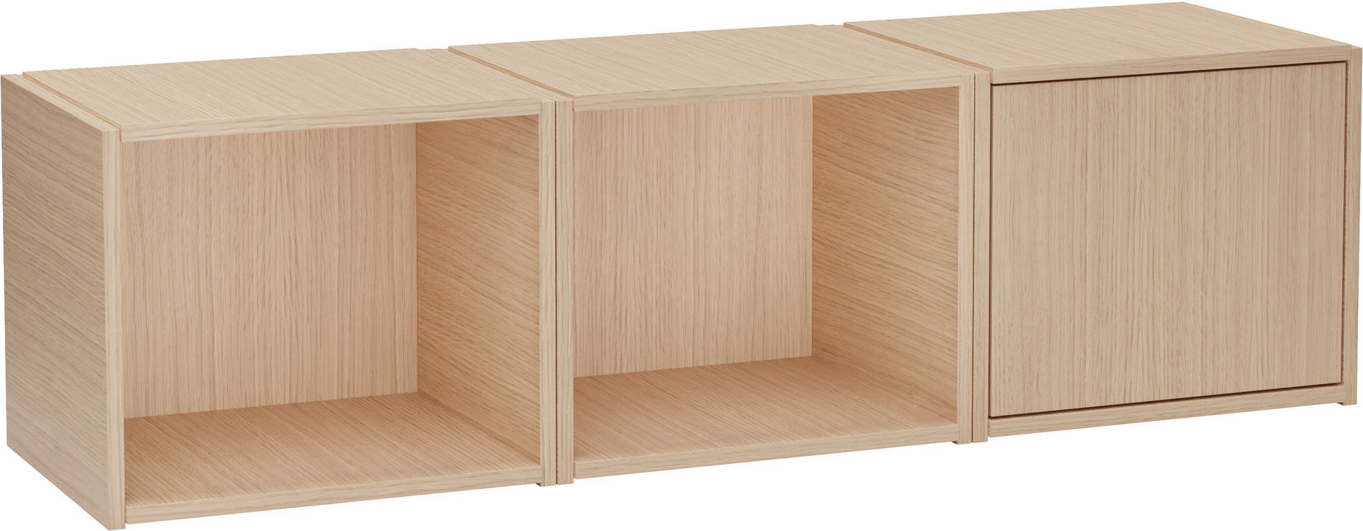 Ensemble  de 3 cubes en chêne naturel système A 128x36cm Brique - Woud — 376947.jpg
