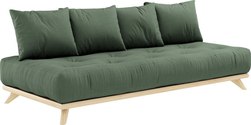 canape-2-places-en-pin-et-matelas-vert-olive-200x90cm-senza-karup-design-1