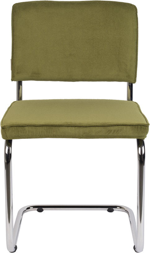 chaise-en-tissu-cotele-vert-et-acier-chrome-ridge-rib-zuiver-2