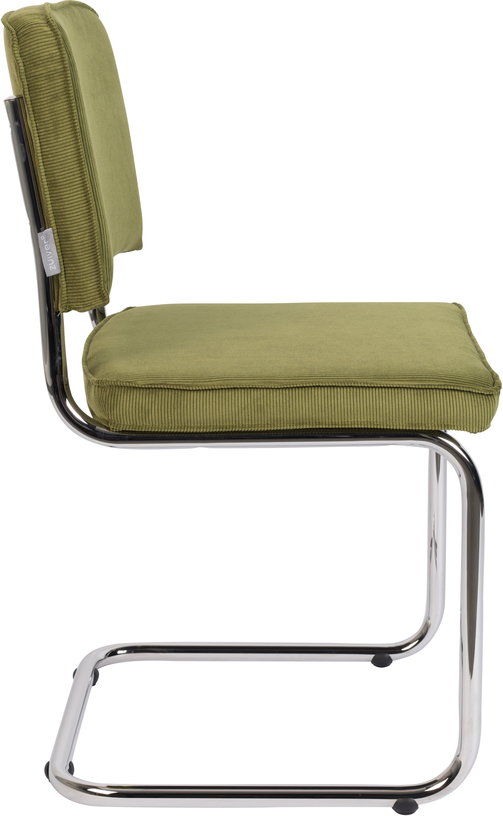 chaise-en-tissu-cotele-vert-et-acier-chrome-ridge-rib-zuiver-4
