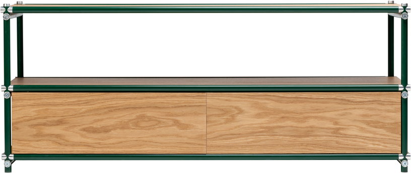 meuble-tv-en-bois-et-acier-vert-130x50x53cm-custom-form-1