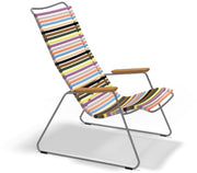 Chaise lounge en acier et lamelle en plastique multicolore 2 60x145x32cm - Houe — 378727.jpg