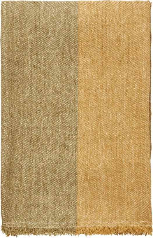 plaid-en-lin-bi-colore-kaki-et-moutarde-170x120cm-ferm-living-1