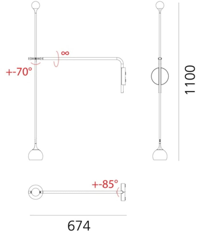 applique-murale-a-bras-en-acier-rouge-110cm-ixa-artemide-2