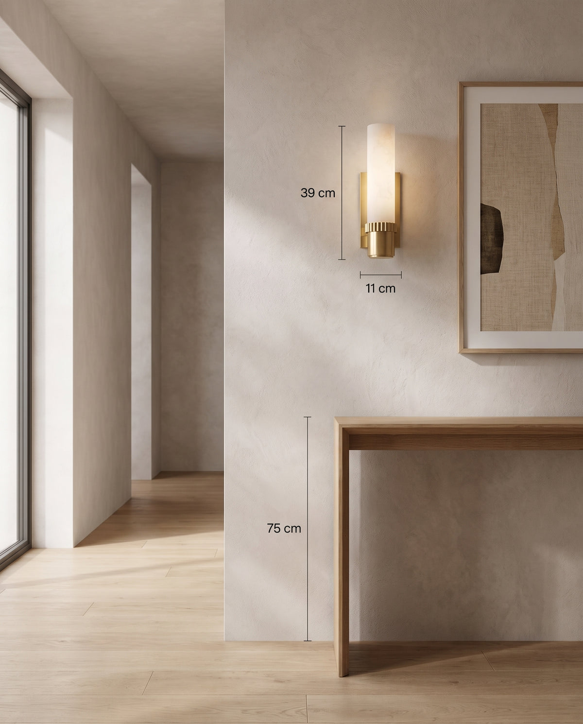 Applique murale en laiton laiton vieilli 11x39cm Argon - Hudson Valley Lighting en situation