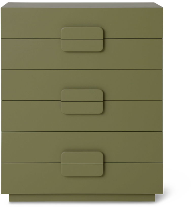 armoire-a-tiroirs-spacieuse-vert-armee-hkliving-1