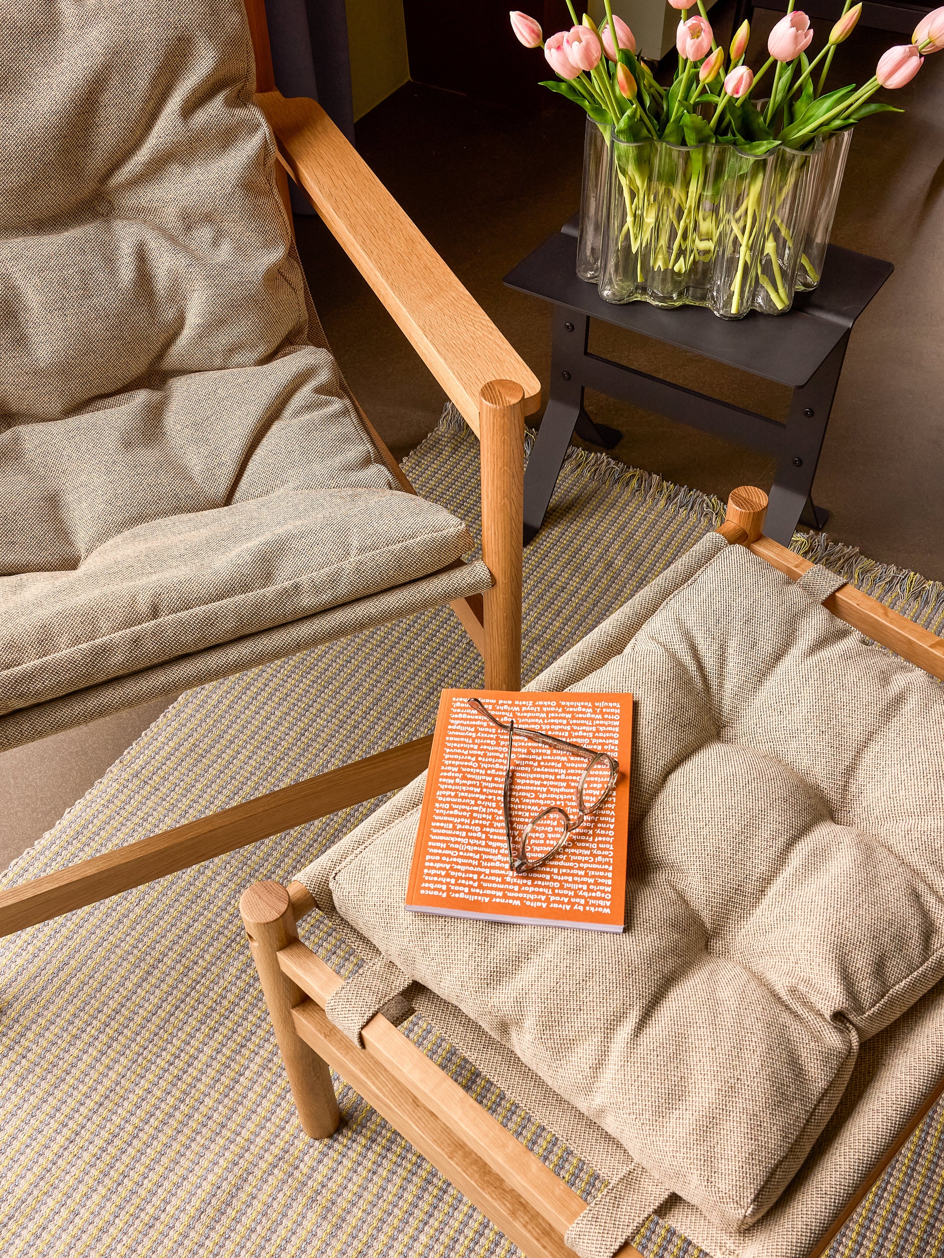 Fauteuil et pouf Heritage Naturel/Beige - Hübsch — 382694.jpg