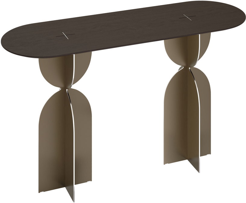 console-en-acier-inoxydable-et-chene-140x46x80cm-ray-versmissen-2