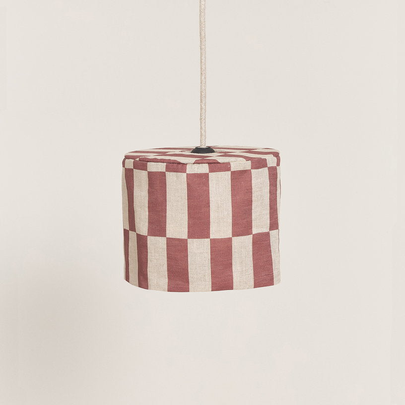 abat-jour-en-lin-pour-suspension-a-carreaux-maroon-20cm-vibes-nobodinoz-2