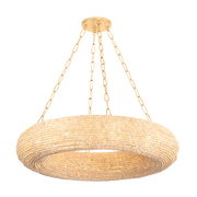 Suspension en acier feuille d'or ancienne 91x18cm Lure - Corbett Lighting