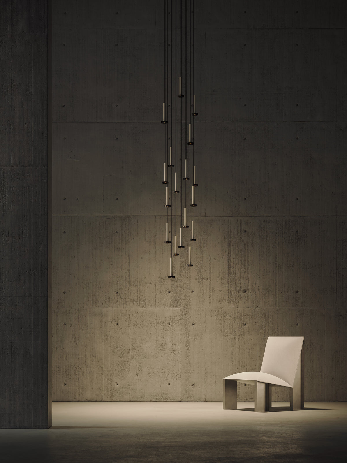 Suspension en aluminium blanc cassé 7,5cm Milana - Marset — 384750.jpg