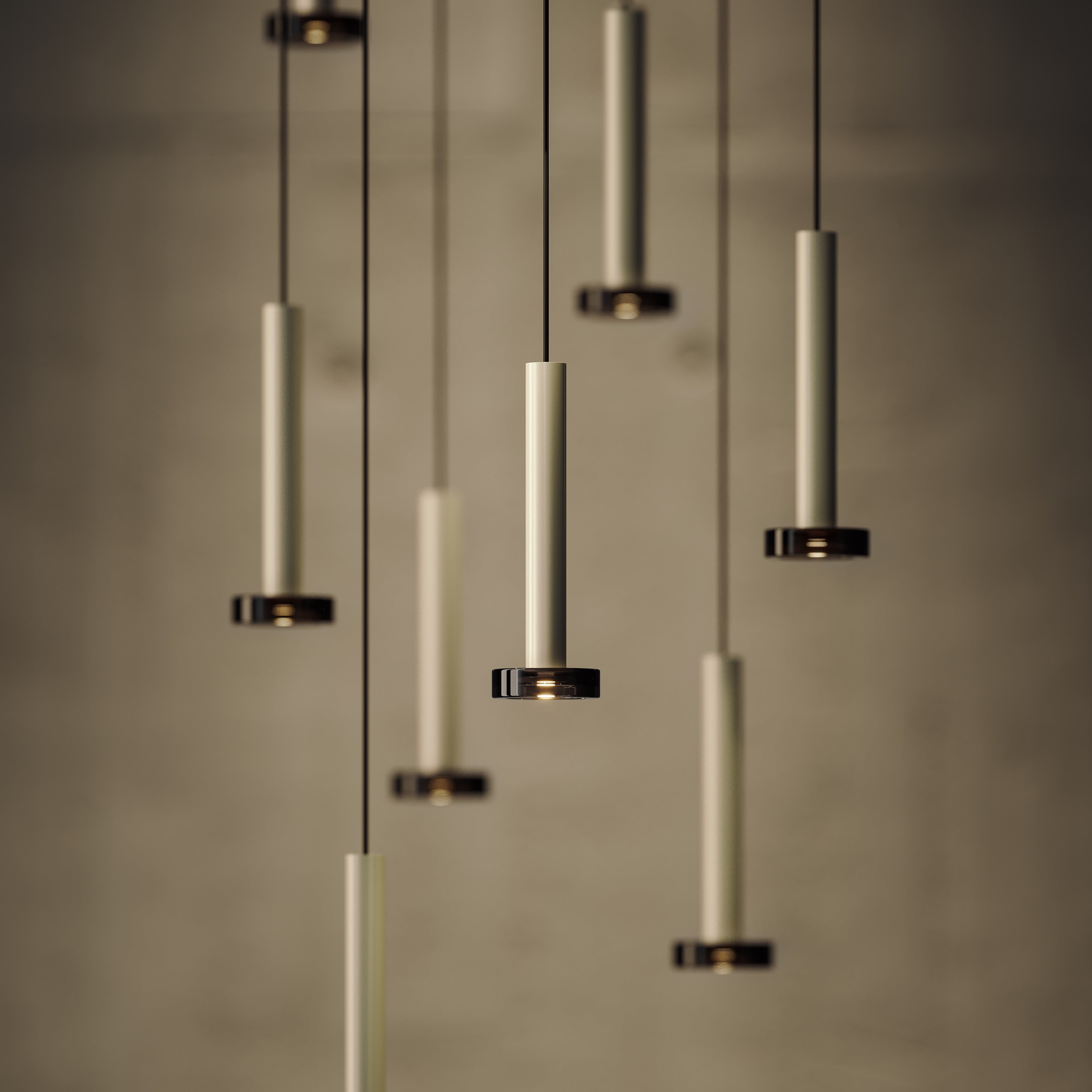Suspension en aluminium blanc cassé 7,5cm Milana - Marset — 384751.jpg