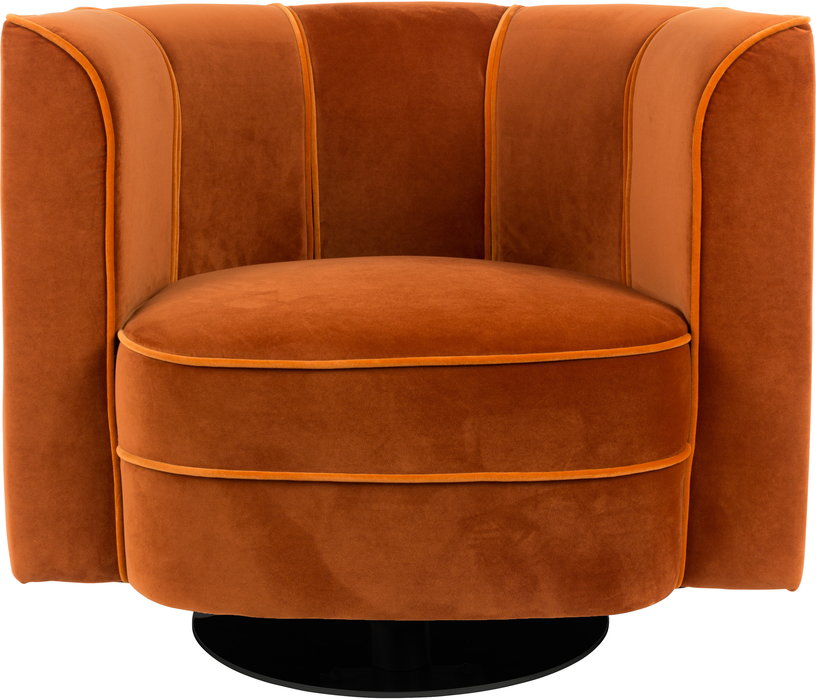 fauteuil-avec-accoudoirs-en-velours-orange-flower-dutchbone-1