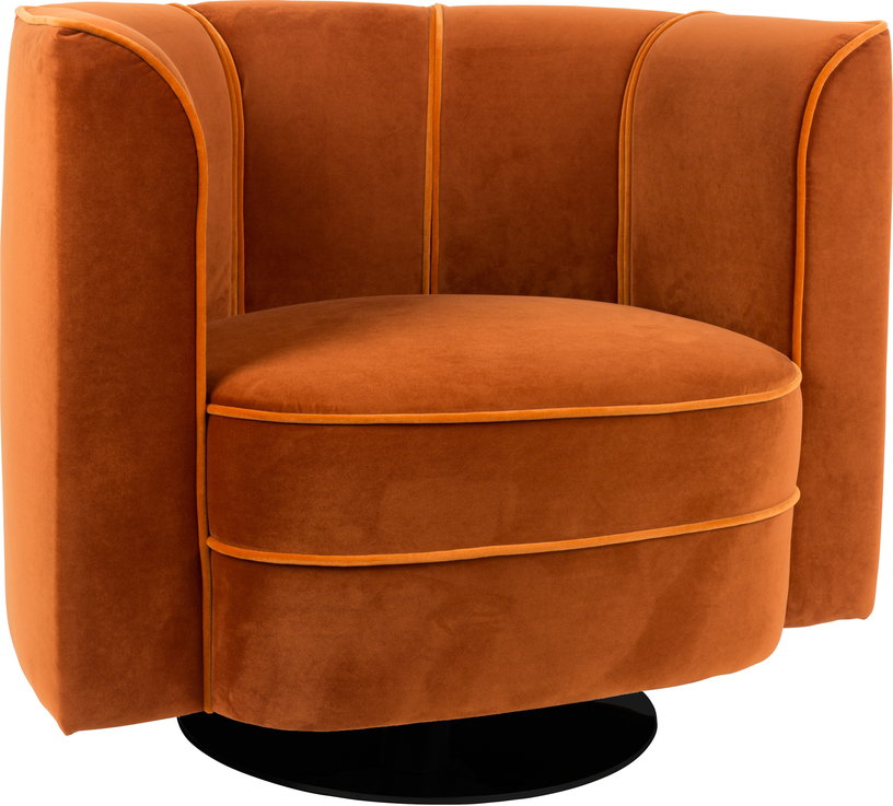 fauteuil-avec-accoudoirs-en-velours-orange-flower-dutchbone-2