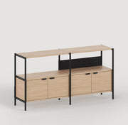etagere-avec-4-portes-en-bois-eco-certifie-et-acier-noir-graphite-85x164cm-unit-tiptoe-1