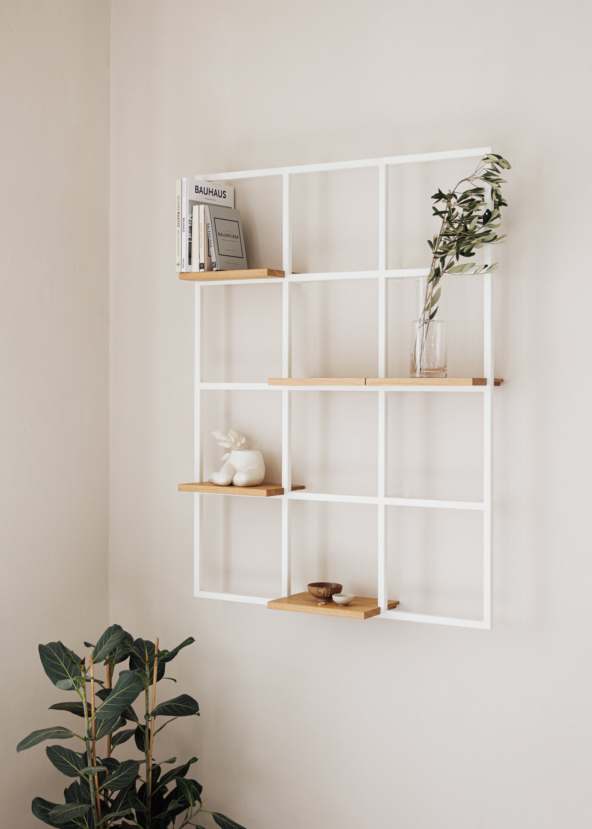 Etagère murale en acier blanc 29,9x20cm Rivo - Metallbude — 388196.jpg