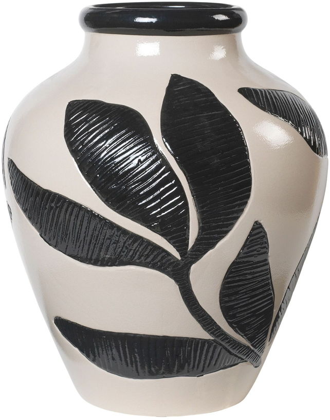 vase-peint-a-la-main-en-ceramique-noir-et-gris-33x40cm-herbert-broste-copenhagen-1