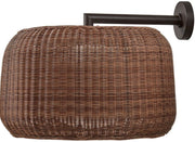 applique-murale-de-jardin-dimmable-triac-en-aluminium-graphite-et-rotin-brun-50cm-fora-bover-1