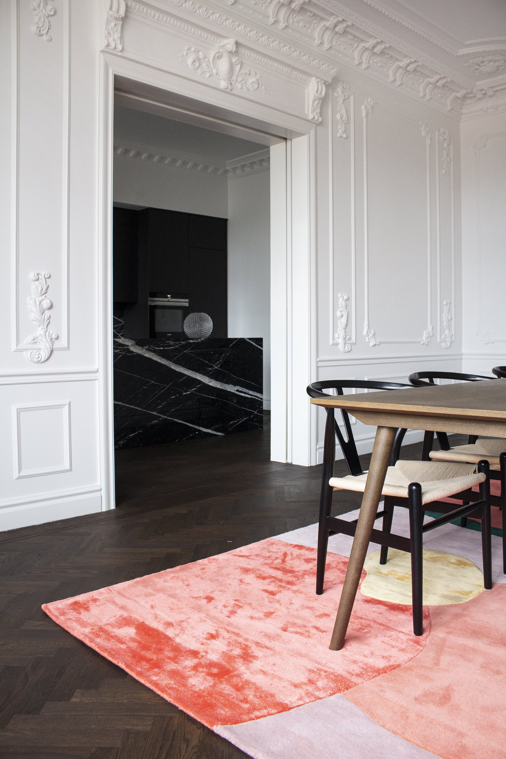 Tapis rectangulaire en laine tufté rose 160x230cm Flower - Layered — 389578.jpg