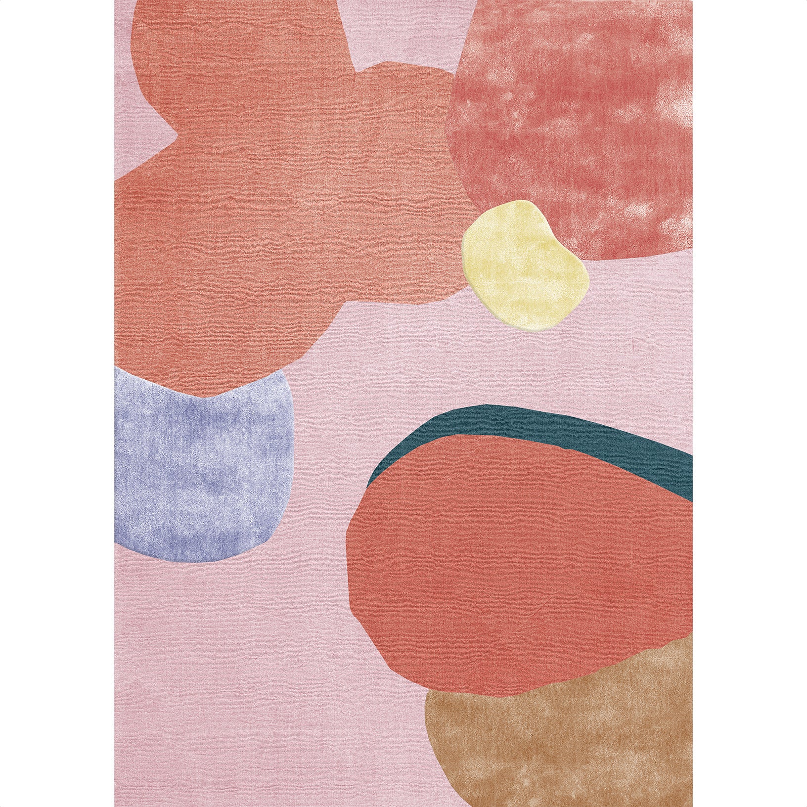 Tapis rectangulaire en laine tufté rose 160x230cm Flower - Layered — 389662.jpg