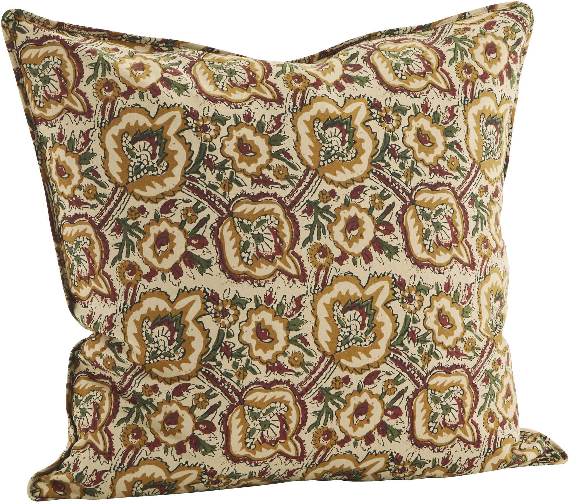 Housse de coussin en coton fleuri 50cm - Madam Stoltz — 391035.jpg