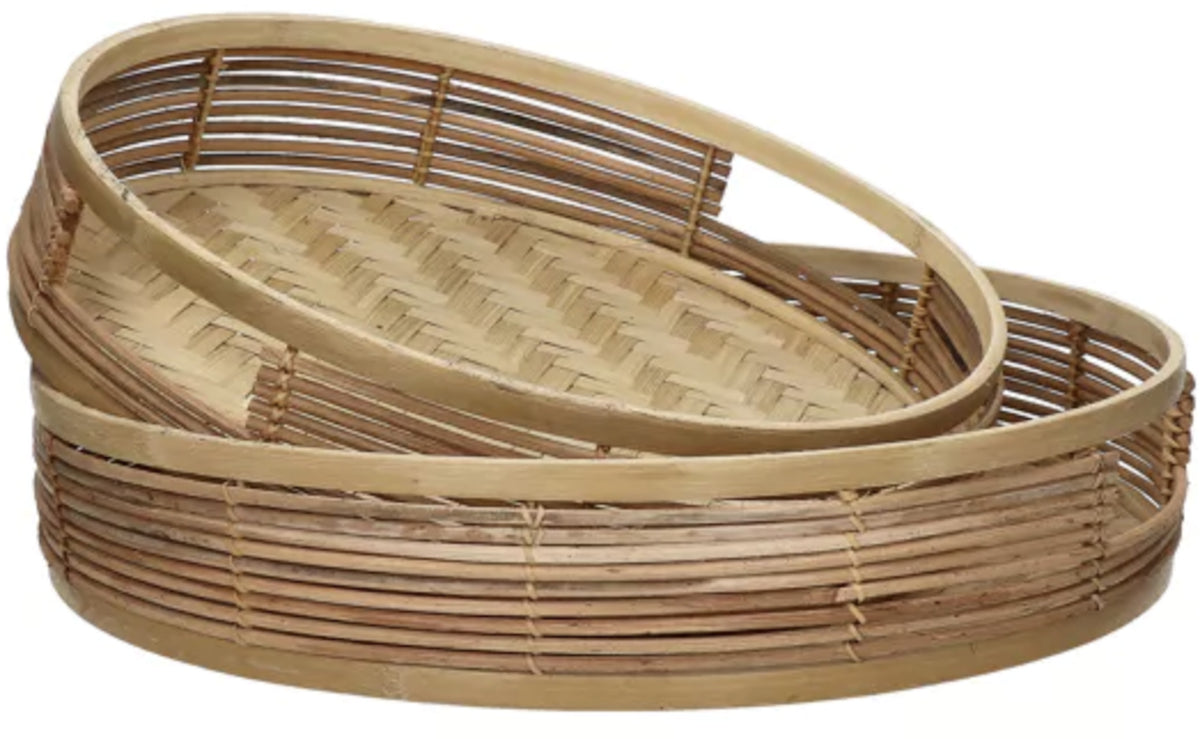 OSAKA - set/2 plateaux ronds - rotin / bambou - DIA 35/40 x H 8/8 cm - naturel — 391153.jpg