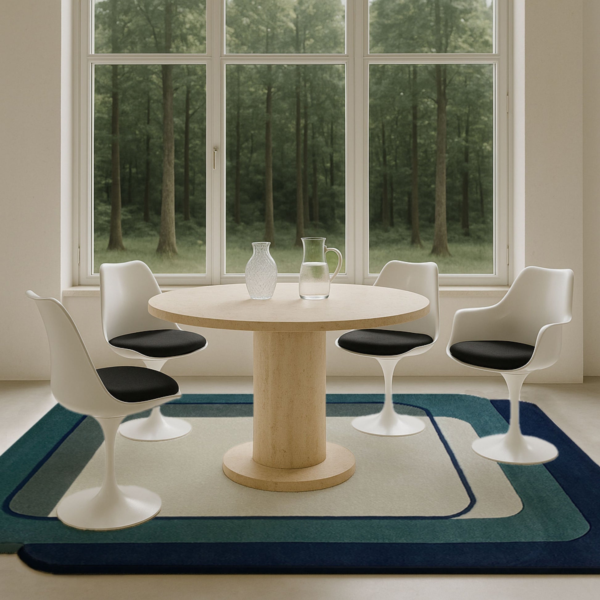 Tapis rectangulaire en laine bleu 160x230 cm Echo - Edito — 391428.jpg