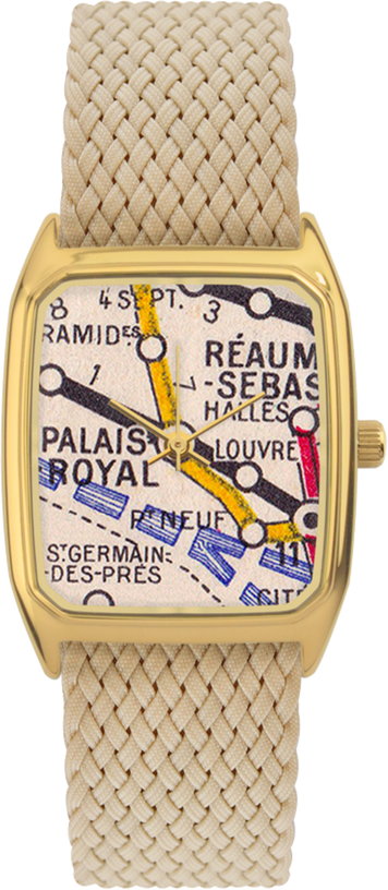 montre-en-perlon-beige-et-cadran-dore-palais-royal-laps-1