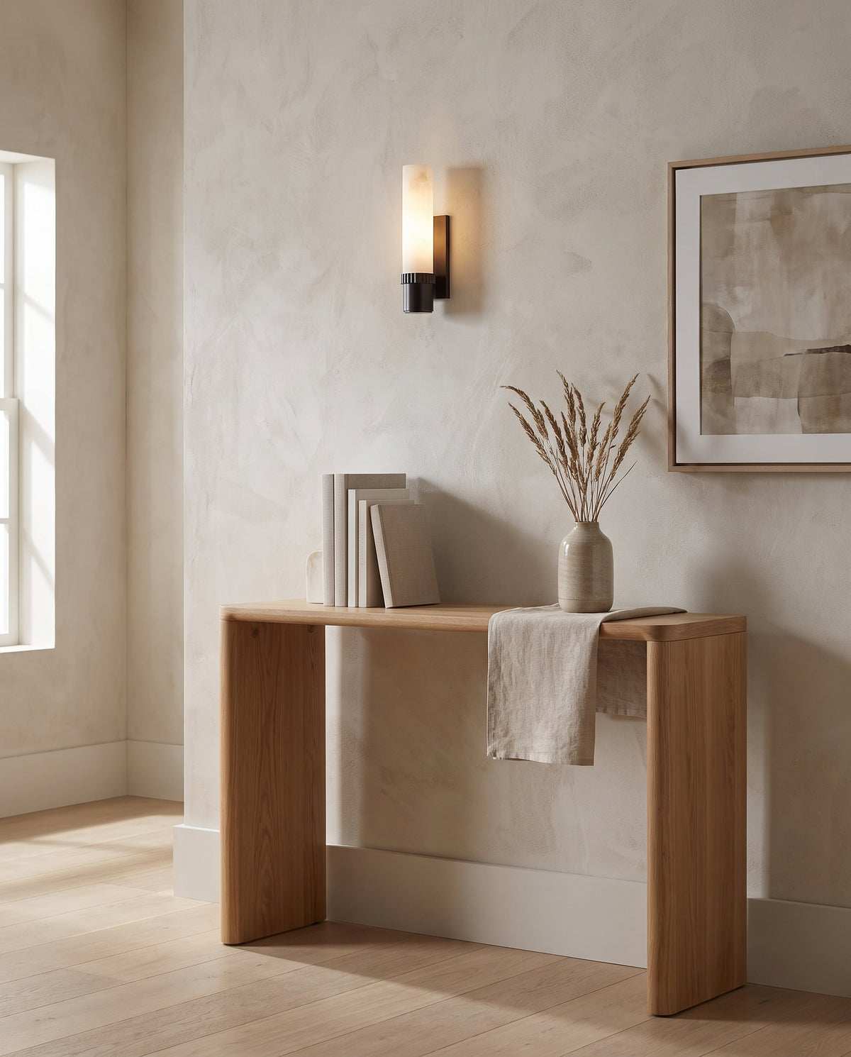 Applique murale en laiton bronze ancien 11x39cm Argon - Hudson Valley Lighting en situation