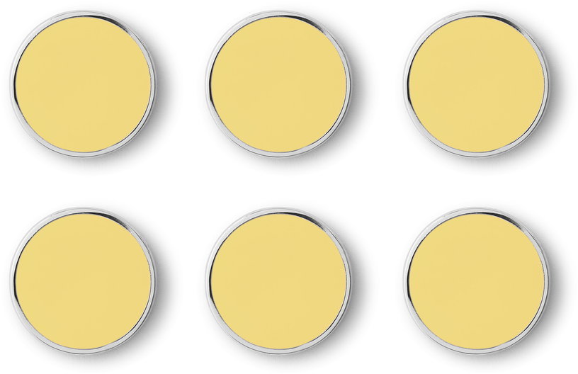 6-aimants-ronds-jaune-beurre-3cm-the-buttons-mustard-made-1
