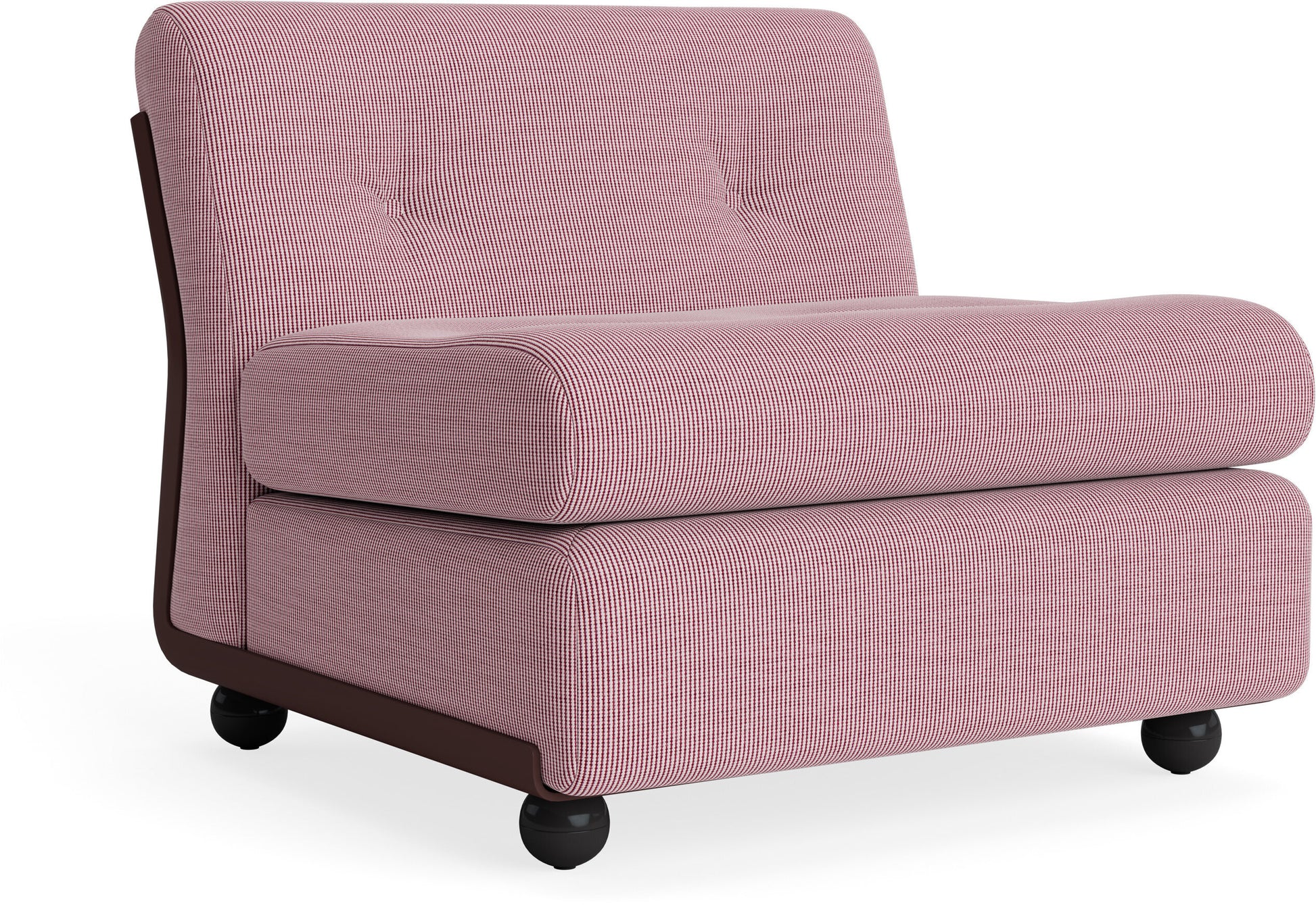 Fauteuil coque rouge bordeaux et tissu rose Amanta - HAY — 392044.jpg