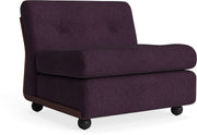 Sillón Amanta carcasa burdeos y tela burdeos - HAY