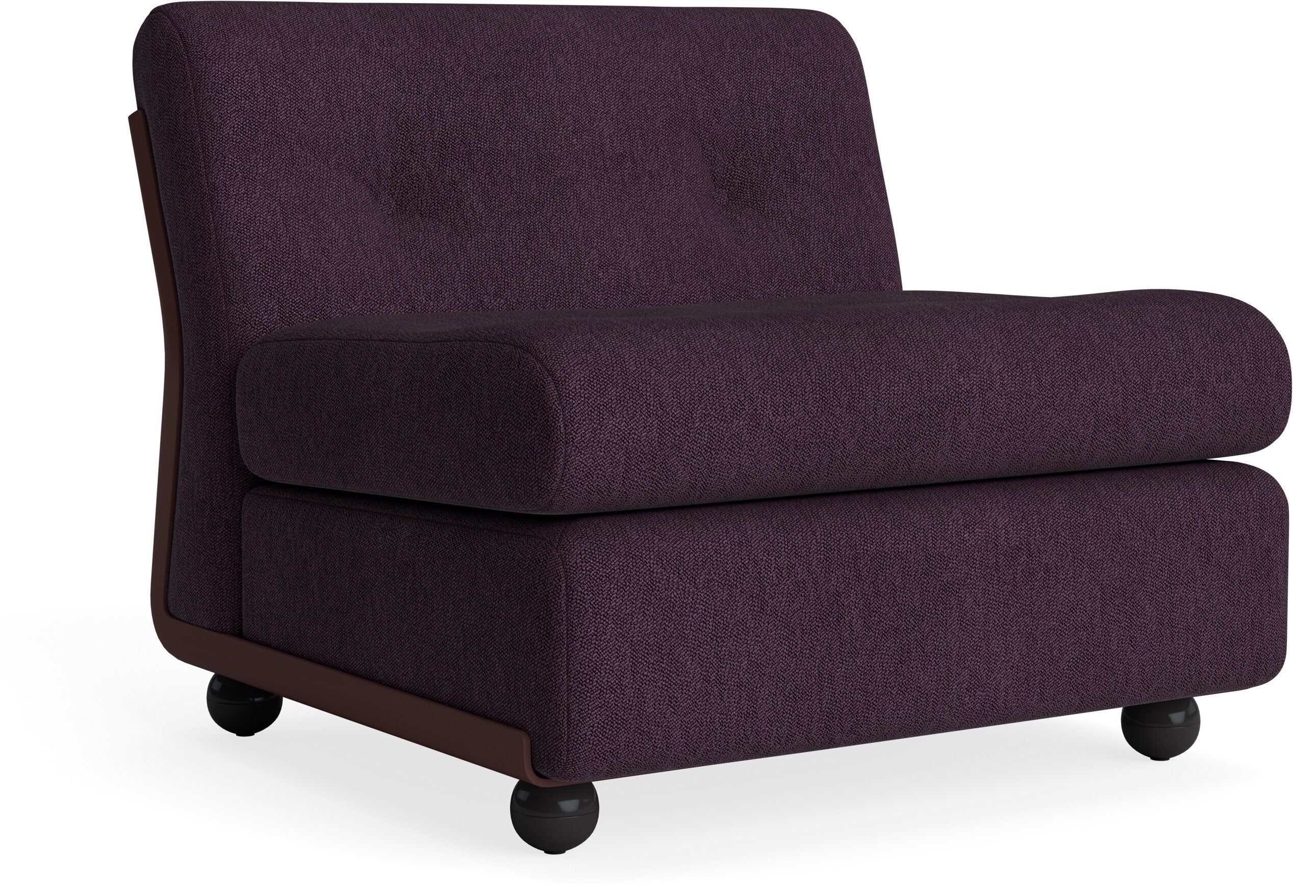 Fauteuil coque rouge bordeaux et tissu bordeaux Amanta - HAY — 392054.jpg