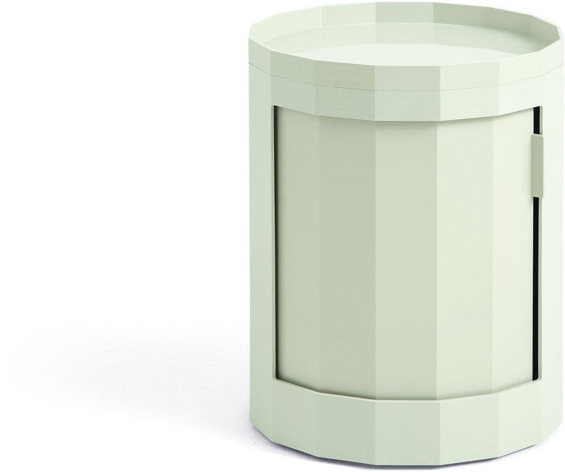 table-de-chevet-en-plastique-recycle-vert-menthe-a-facettes-38x38x49cm-facet-hay-1