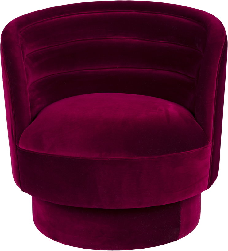 fauteuil-pivotant-en-velours-rouge-77x79x78cm-dorothy-dutchbone-1