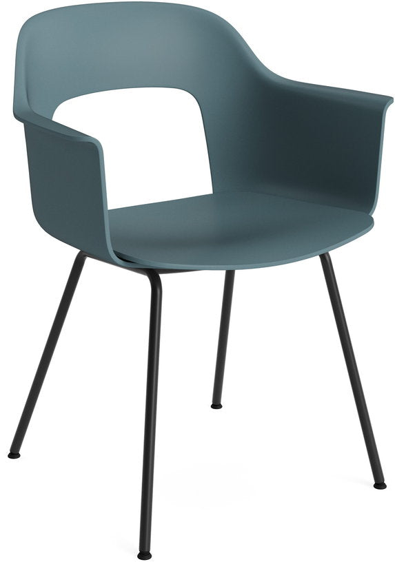 chaise-avec-accoudoirs-bleu-ocean-et-acier-noir-layout-211-hay-1