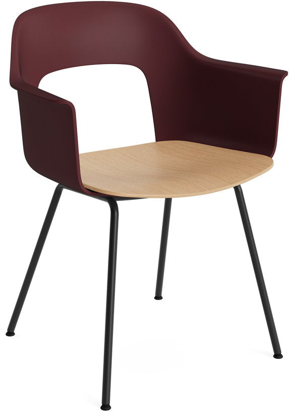 chaise-avec-accoudoirs-bordeaux-bois-et-acier-noir-layout-212-hay-1