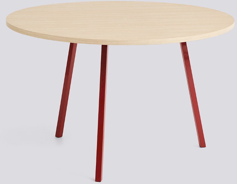table-ronde-en-chene-et-acier-rouge-120cm-loop-stand-hay-1