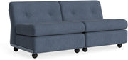 Canapé 2 places coque bleu et tissu bleu foncé Amanta - HAY — 393240.jpg