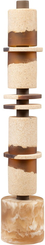 objet-decoratif-en-resine-et-sable-creme-et-marron-11x62cm-strata-versmissen-3