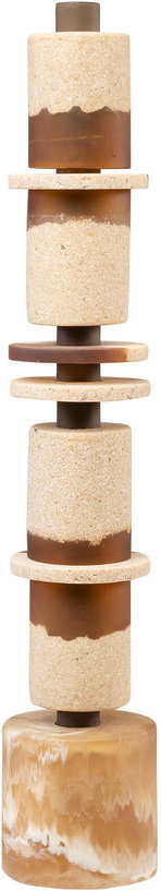 objet-decoratif-en-resine-et-sable-creme-et-marron-11x62cm-strata-versmissen-5