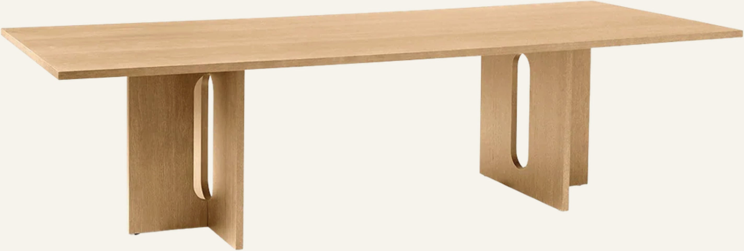 Table rectangulaire en placage chêne naturel 278x109cm Androgyne - Audo — 394151.jpg