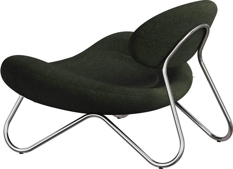 fauteuil-en-tissu-vert-fonce-et-acier-chrome-meadow-woud-3