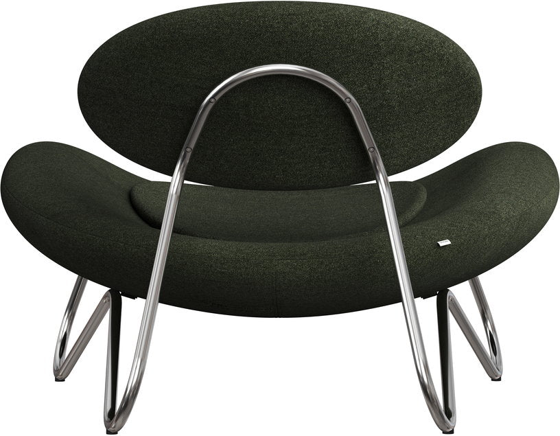 fauteuil-en-tissu-vert-fonce-et-acier-chrome-meadow-woud-4