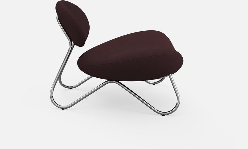fauteuil-en-tissu-bordeaux-et-acier-brosse-meadow-woud-2