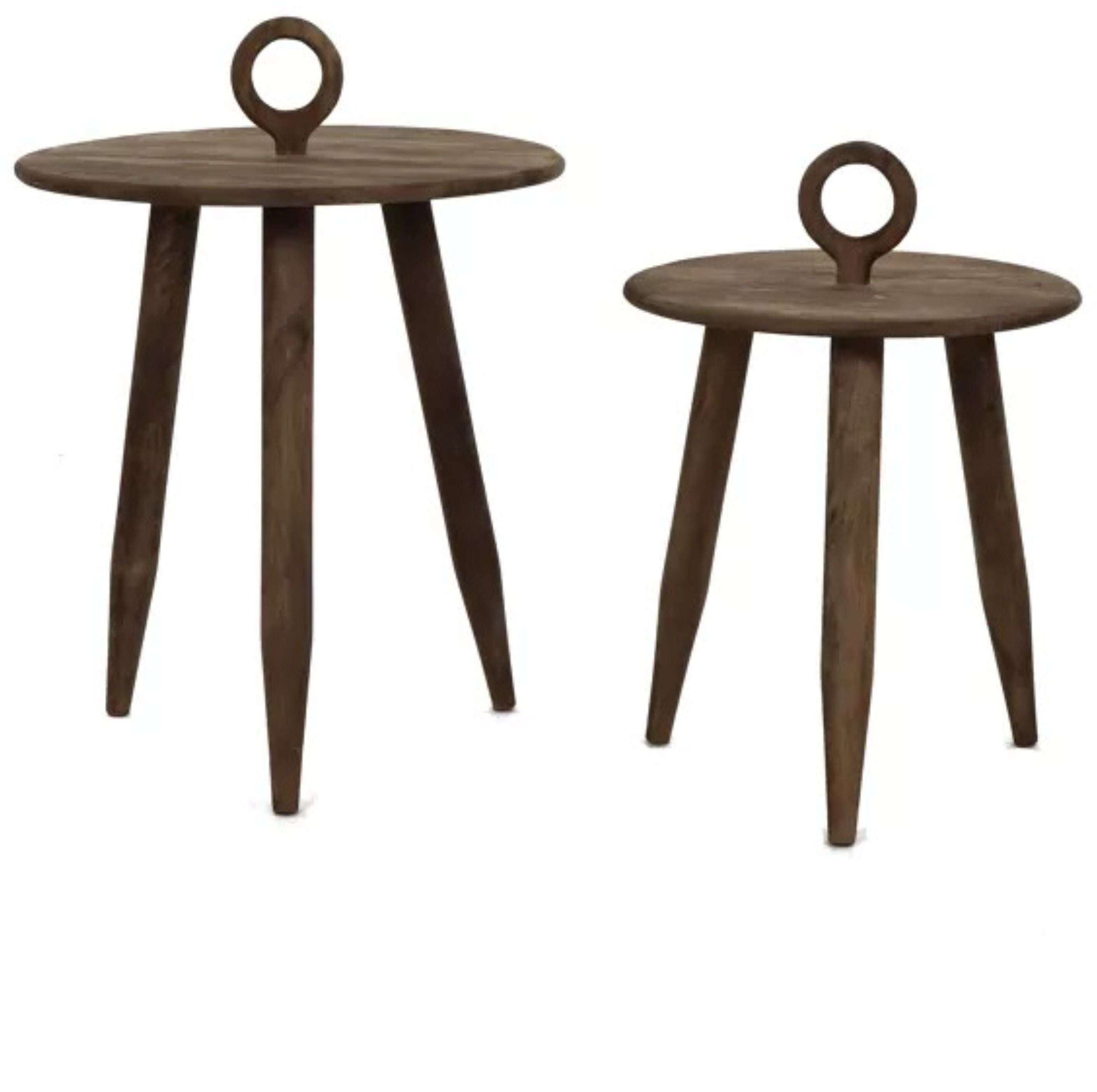 Tables basses d'appoint en bois de manguier 40x50cm et 58x67cm Tripoli - Pomax — 395083.jpg
