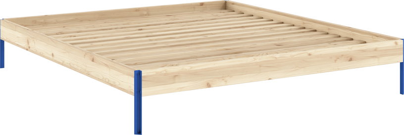 sommier-en-acier-vivid-blue-et-pin-raw-180x200cm-core-karup-design-1